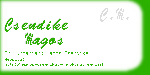 csendike magos business card